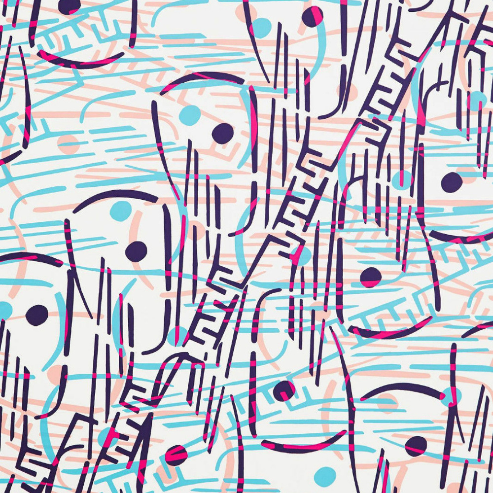 Anthropologie Abstract Pattern Modern Wallpaper By Monica Nador, ONE ROLL